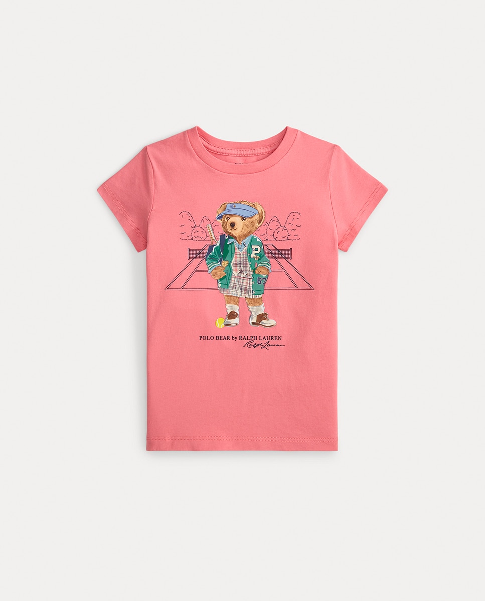 Imagen 0 de Camiseta de niña de punto de algodón con Polo Bear