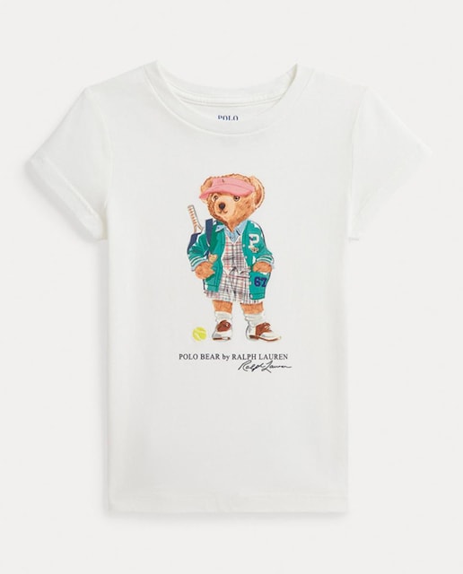 Imagen 0 de Camiseta de niña de punto de algodón Polo Bear
