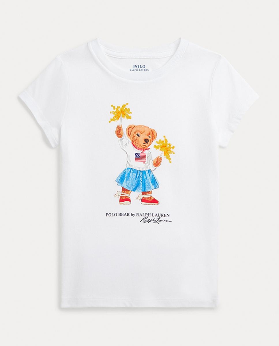 Imagen 0 de Camiseta de niña de algodón con Polo Bear