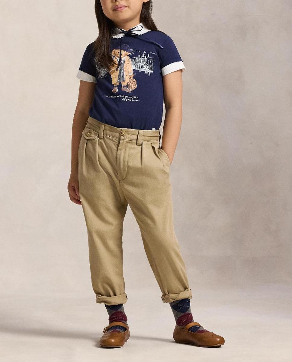 Imagen 0 de Camiseta de niña de punto de algodón Polo Bear