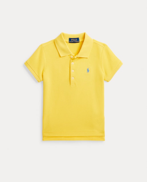Imagen 0 de Polo de niña de algodón en amarillo