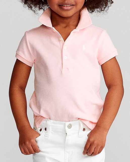 Imagen 0 de Polo de niña de algodón con caballo bordado