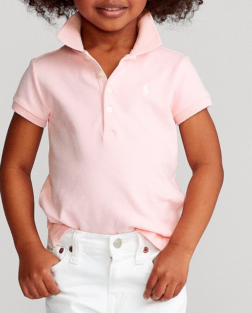 Imagen 0 de Polo de niña de algodón con caballo bordado