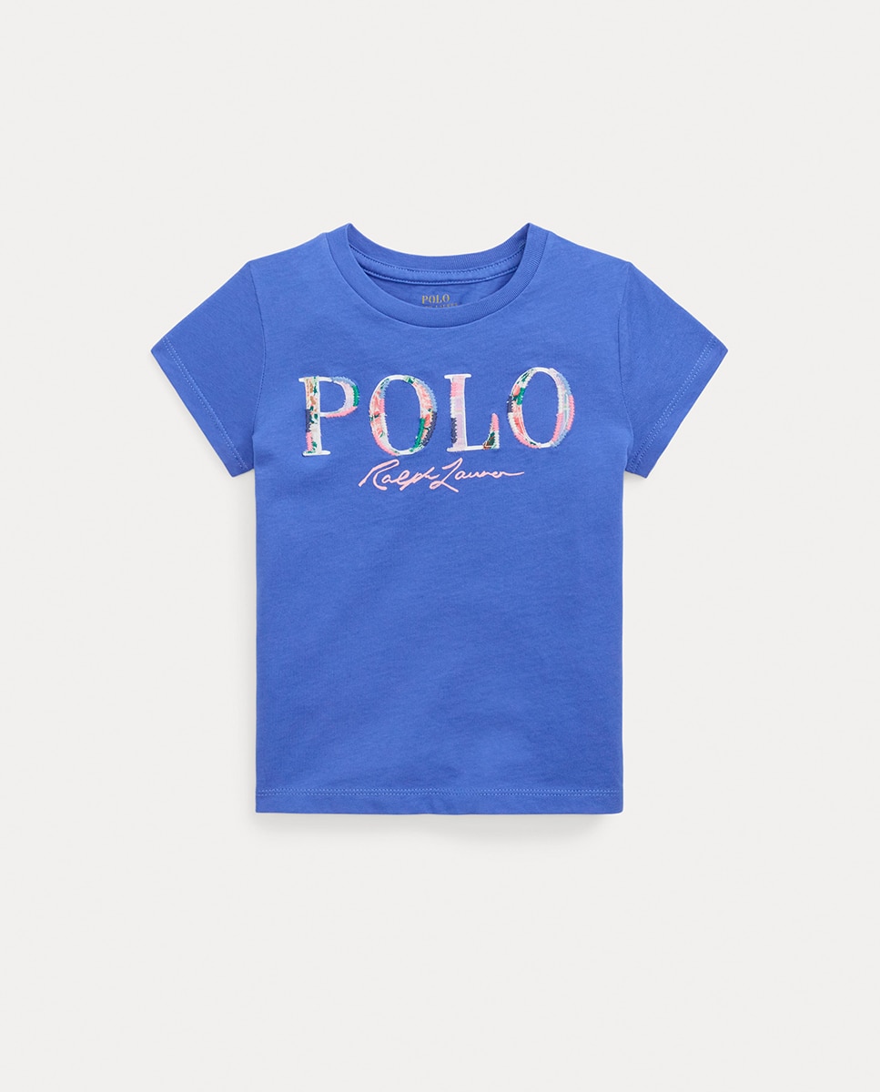 Imagen 0 de Camiseta de niña de algodón con logotipo