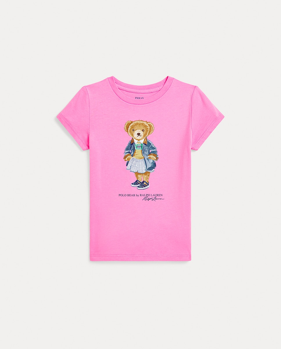 Imagen 0 de Camiseta de niña de algodón con Polo Bear