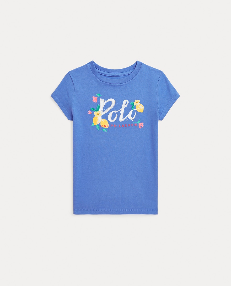 Imagen 0 de Camiseta de niña de algodón con logotipo