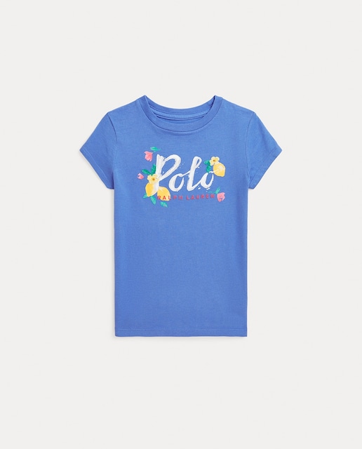 Imagen 0 de Camiseta de niña de algodón con logotipo
