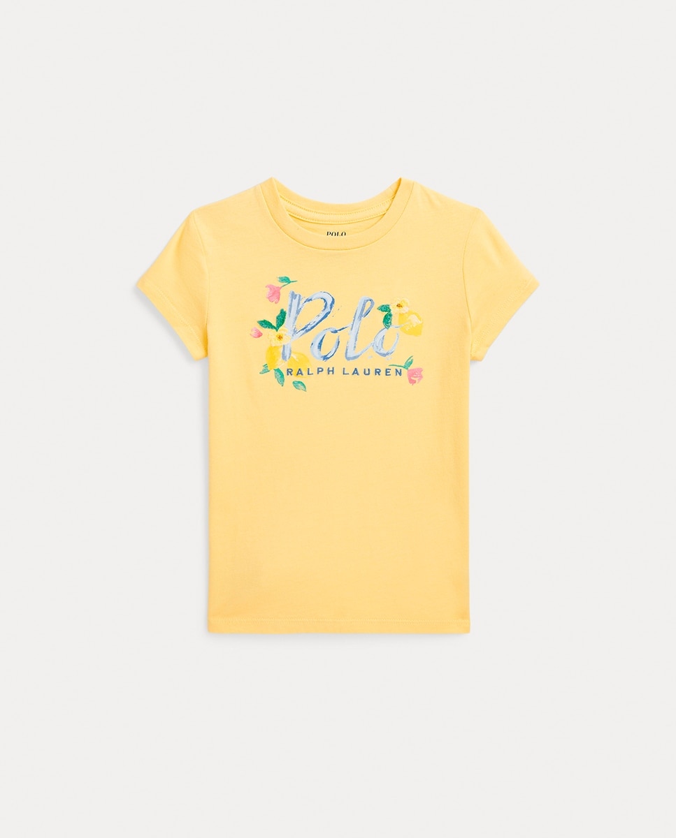 Imagen 0 de Camiseta de niña de algodón con logotipo