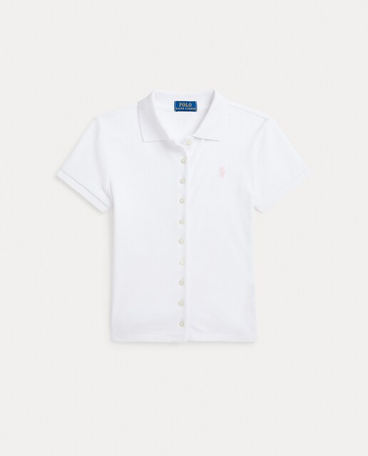 Imagen 0 de Polo de algodón con tapeta abotonada