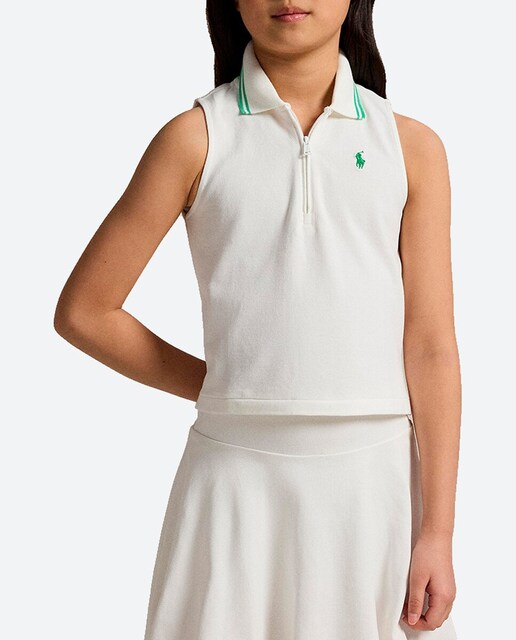 Imagen 0 de Polo de niña de algodón sin mangas