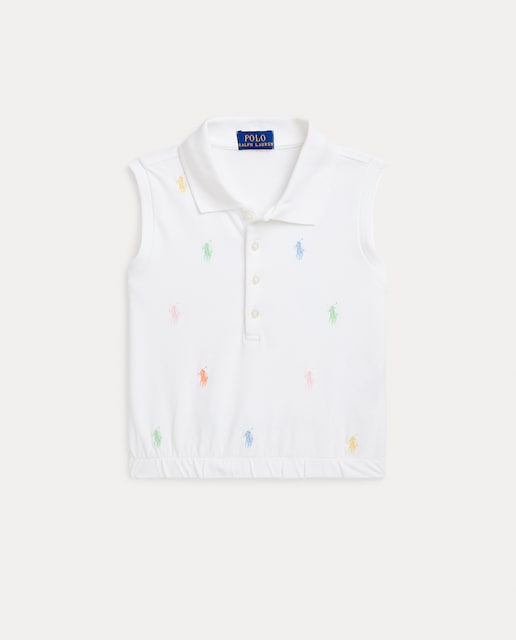 Imagen 0 de Polo de niña de algodón sin mangas