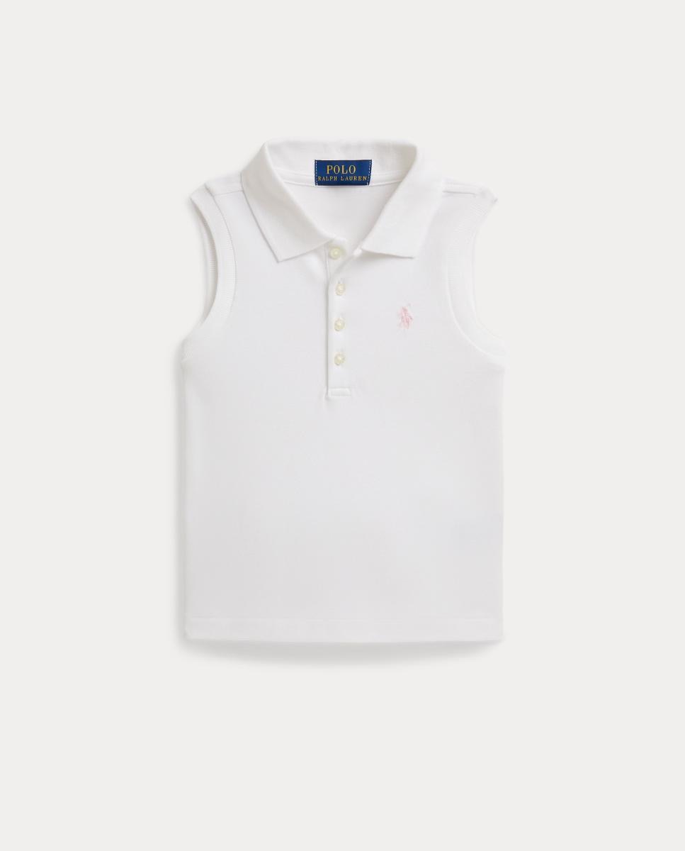Imagen 0 de Polo de niña de algodón elástico sin mangas