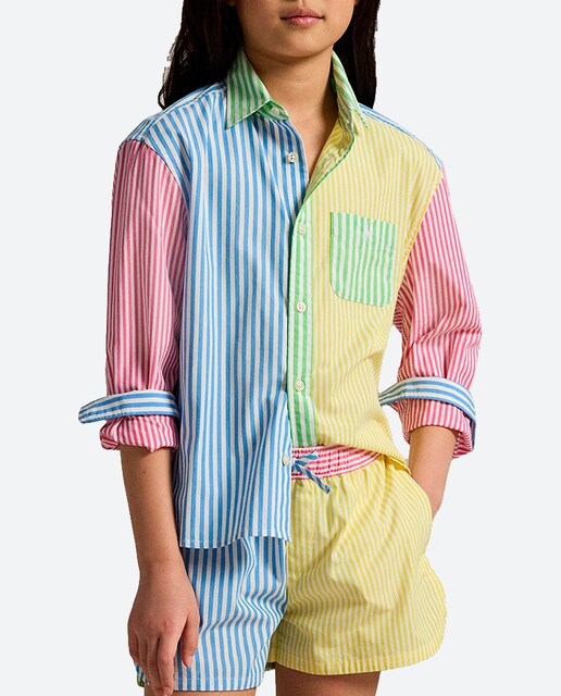 Imagen 0 de Camisa de niña de algodón con bolsillo