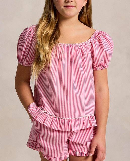 Imagen 0 de Blusa de niña de algodón con manga corta
