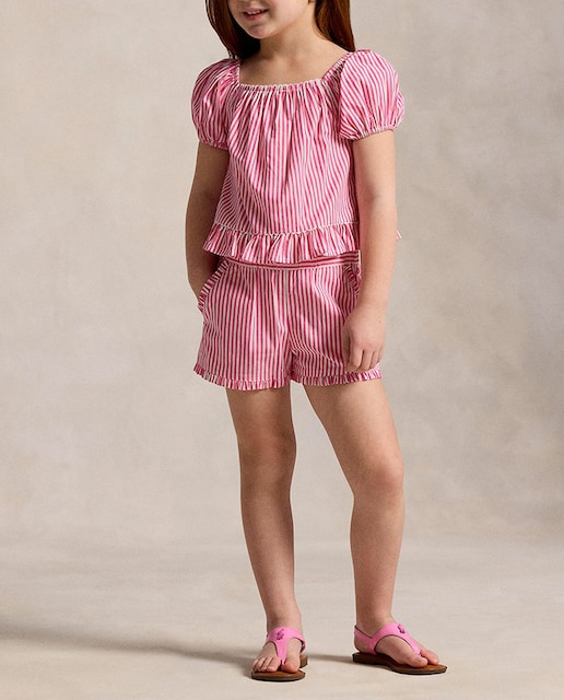 Imagen 0 de Short de niña de algodón con cintura elástica