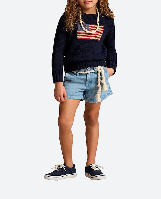 Imagen 0 de Shorts de niña de algodón desgastados