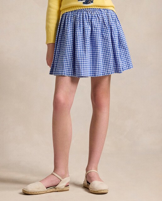 Imagen 0 de Falda pantalón de niña vichy con vuelo