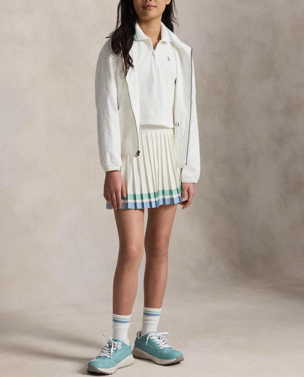 Imagen 0 de Falda pantalón de niña de tablas con pinzas