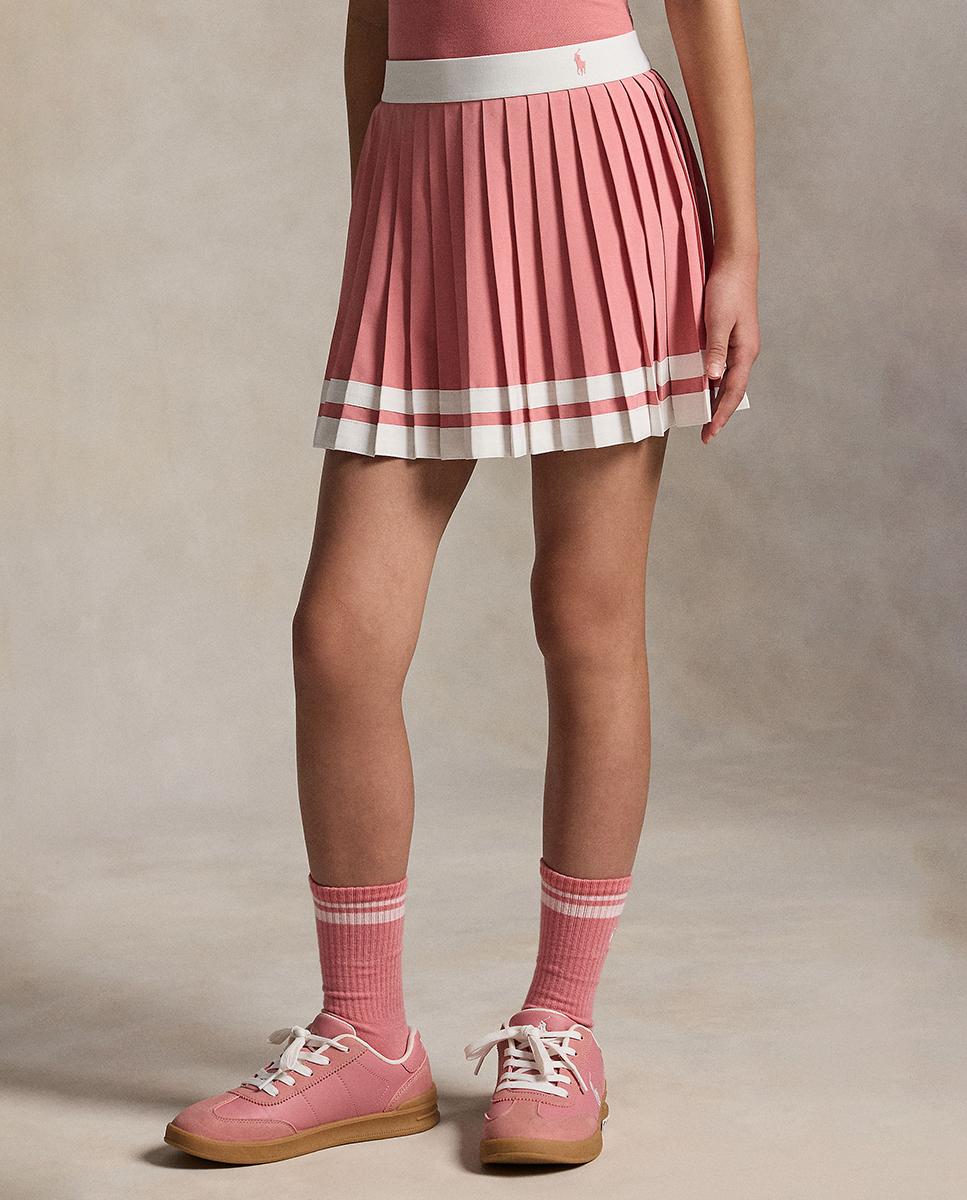 Imagen 0 de Falda pantalón de niña de tablas con pinzas