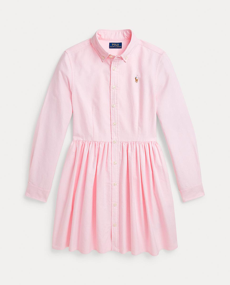 Imagen 0 de Vestido de niña camisero de oxford de algodón