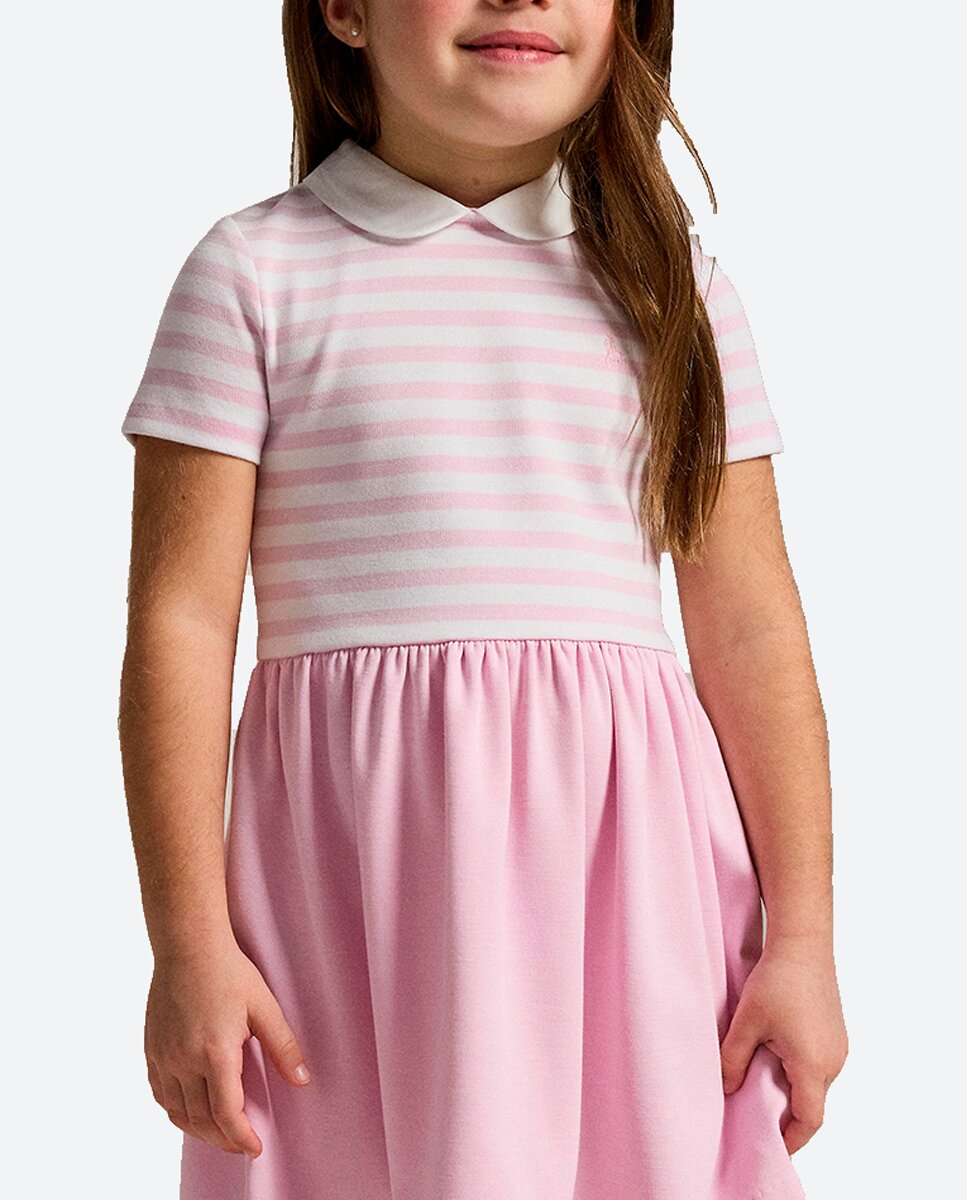 Imagen 0 de Vestido de niña de ponte elástico con cuello