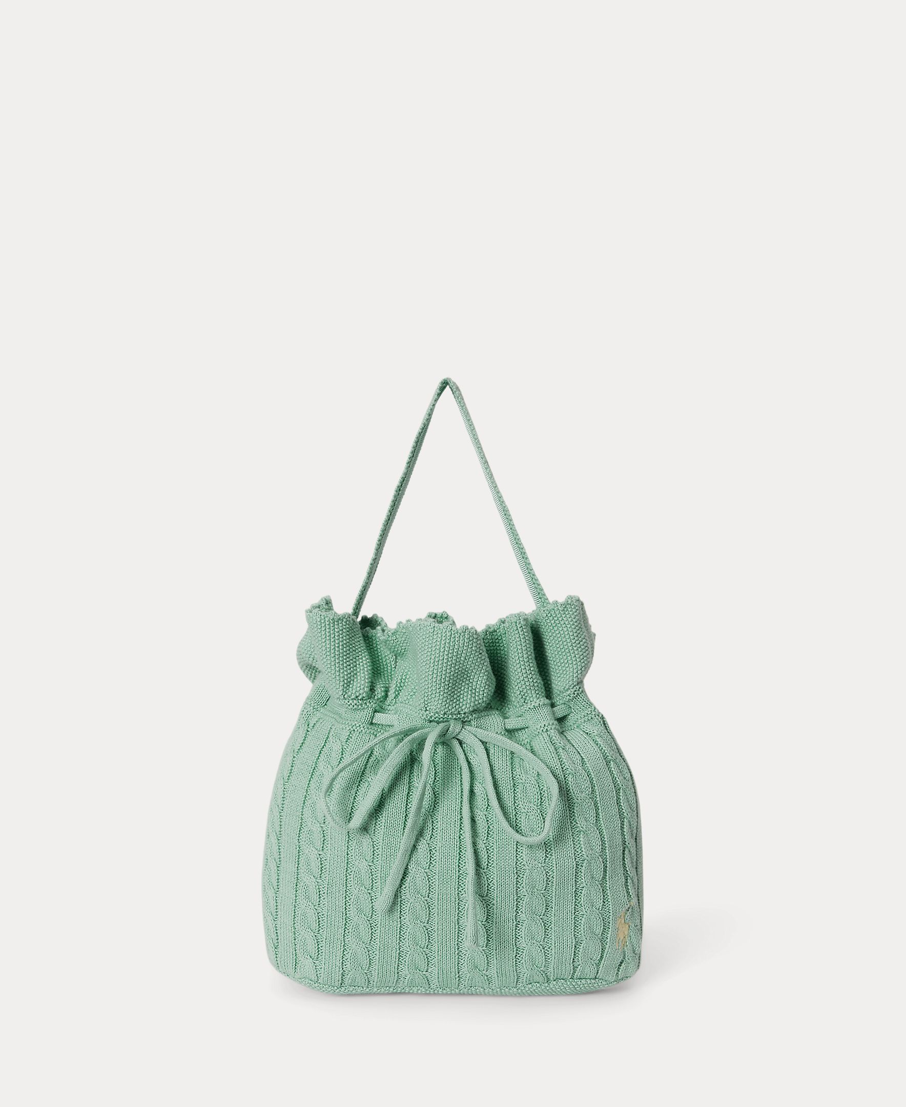 Imagen 0 de Bolso saco de niña con cordón en punto de ochos