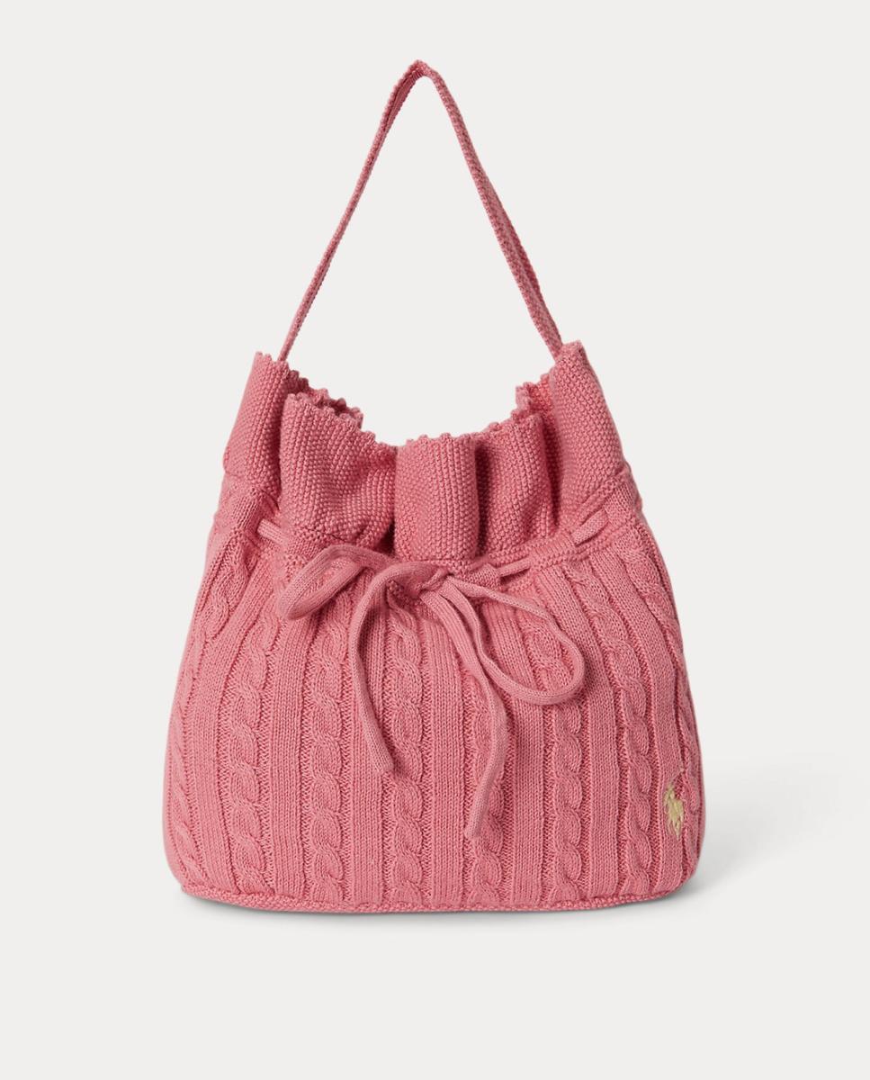 Imagen 0 de Bolso saco de niña con cordón en punto de ochos