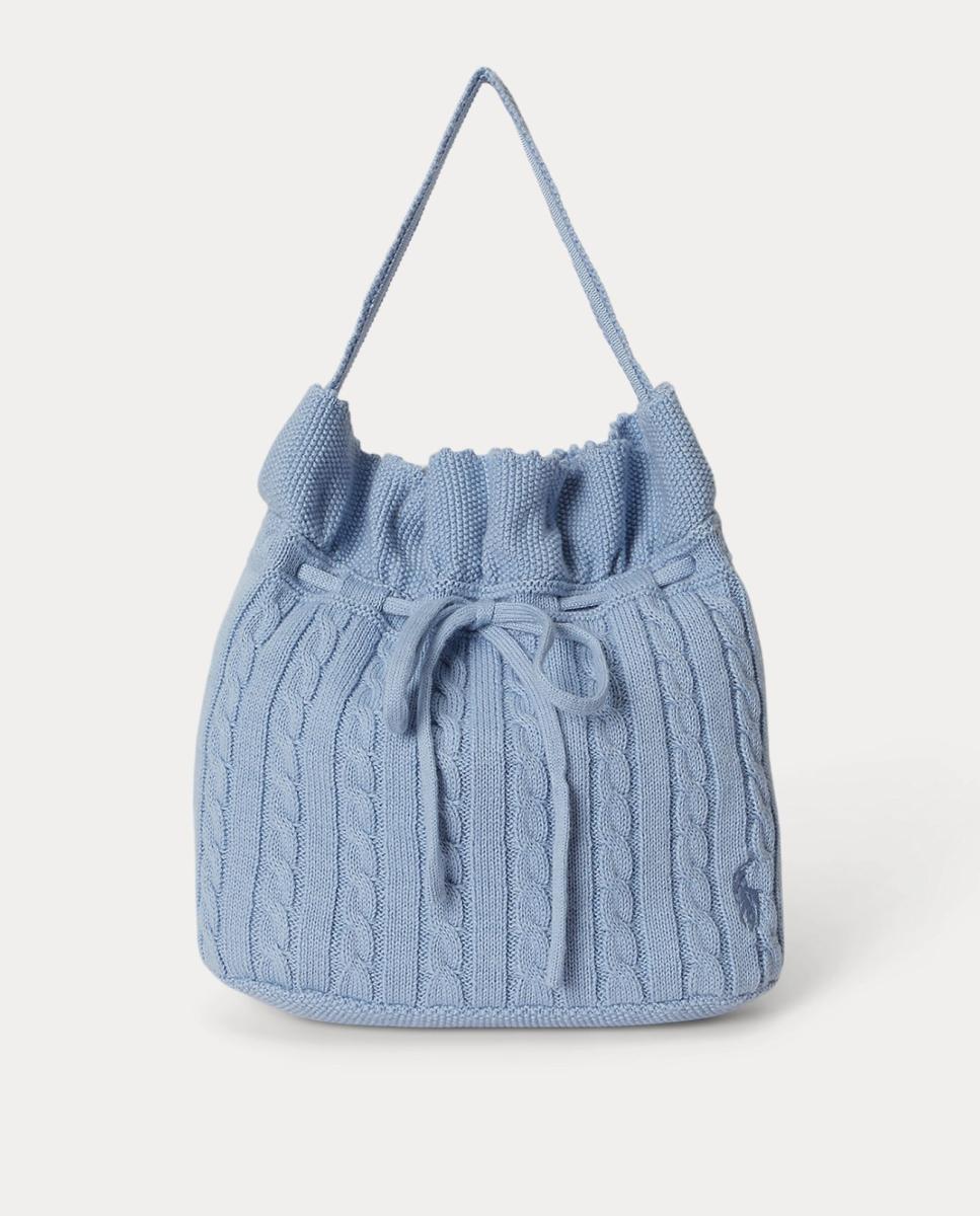 Imagen 0 de Bolso saco de niña con cordón en punto de ochos
