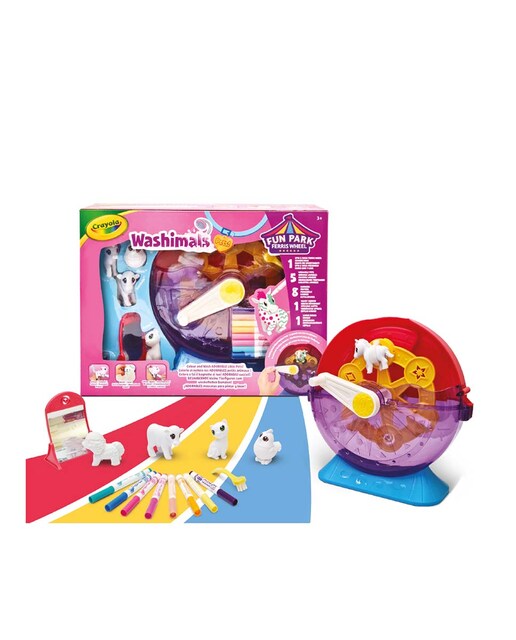 Washimals - Súper Set Noria Gira y Baño con 5 mascotas