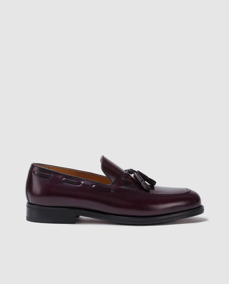 Imagen 0 de Mocasines de hombre Emidio Tucci en piel de color granate