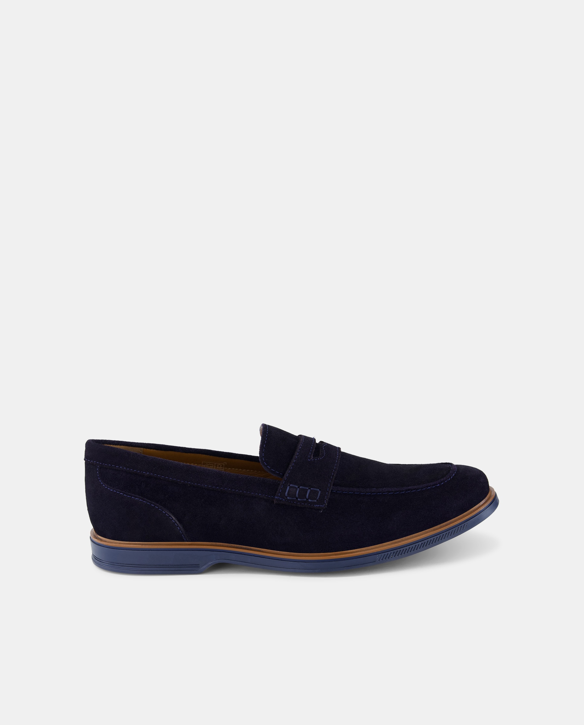 Imagen 0 de Mocasines de hombre con antifaz de serraje