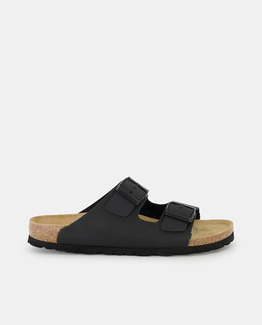 Imagen 0 de Sandalias de hombre en piel con doble hebilla