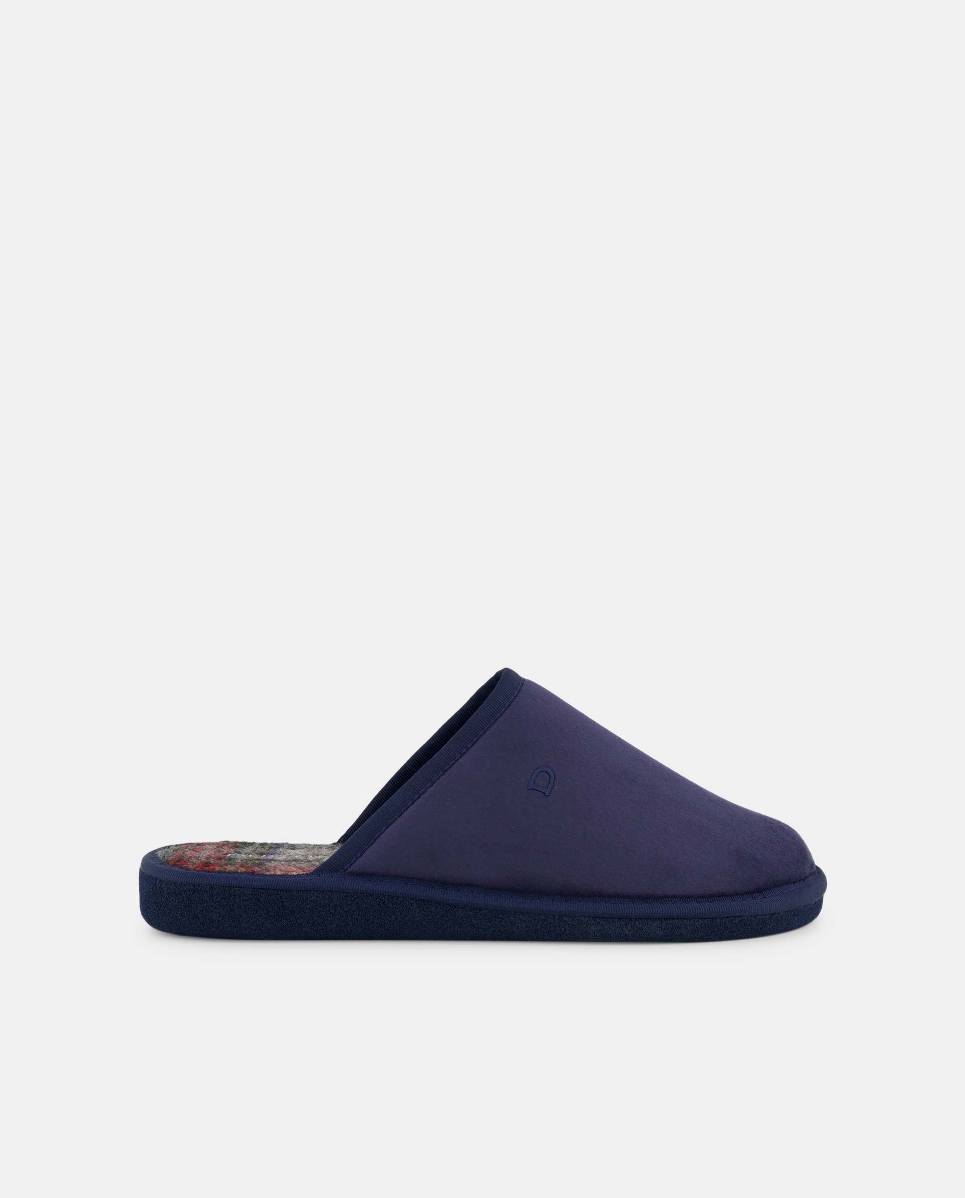 Imagen 0 de Zapatillas de casa abiertas de hombre en textil con suela de goma