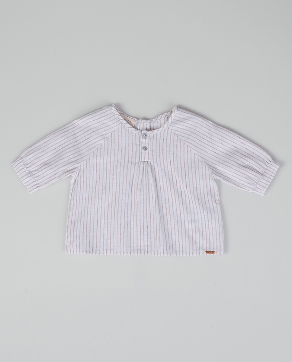 Imagen 0 de Blusa cuello panadero de bebé niño