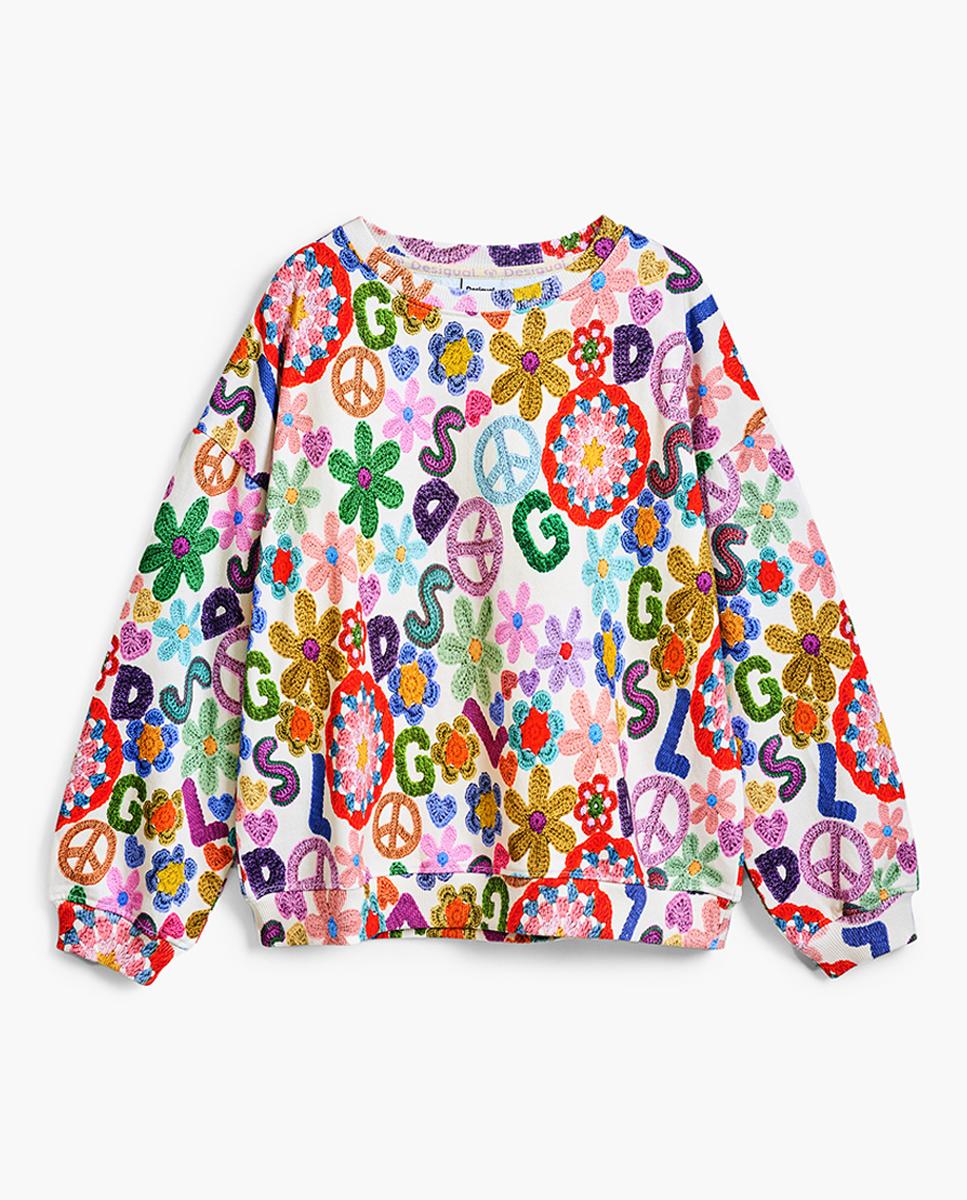 Imagen 0 de Sudadera estampado hippie de niña