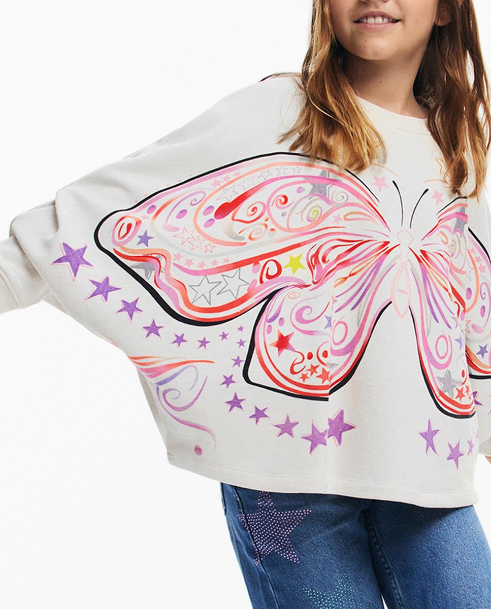 Imagen 0 de Sudadera mariposa de niña