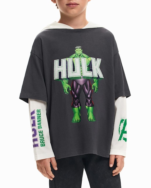 Imagen 0 de Camiseta doble manga de niño Hulk