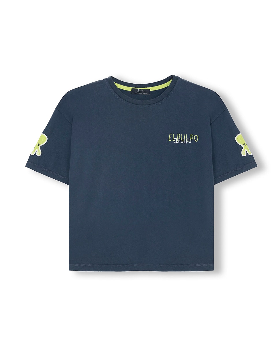 Imagen 0 de Camiseta niño Oversize con estampado manga corta