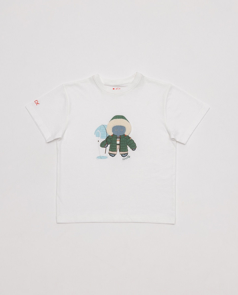 Imagen 0 de Camiseta niño manga corta y cuello caja