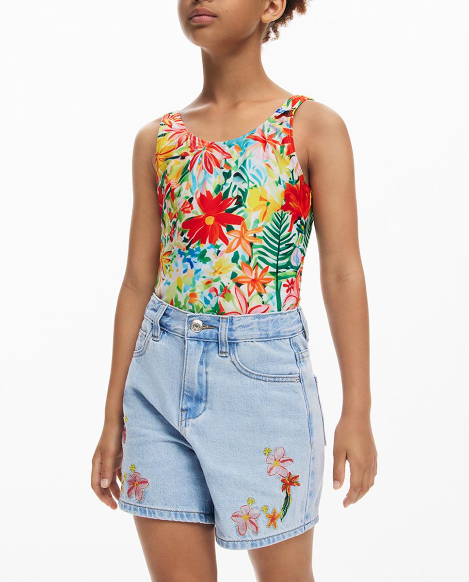 Imagen 0 de Bañador estampado tropical de niña