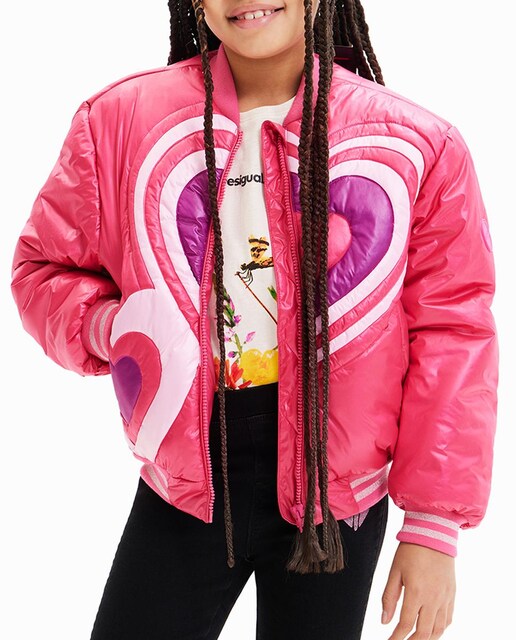 Imagen 0 de Bomber acolchada corazones de niña