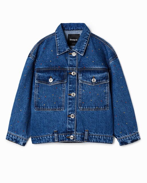 Imagen 0 de Chaqueta vaquera de niña con efecto lavado