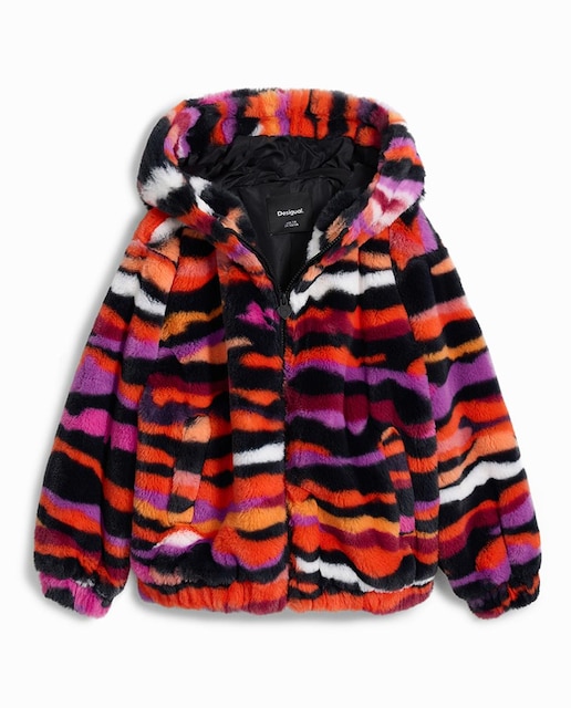 Imagen 0 de Chaqueta de niña con efecto pelo animal print
