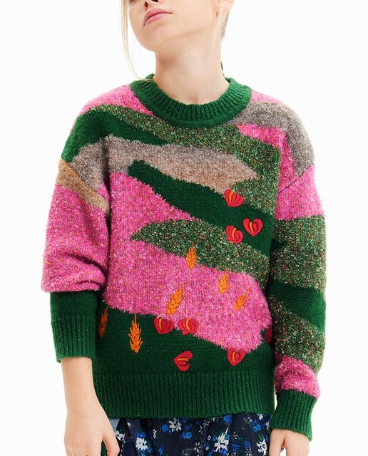 Imagen 0 de Jersey jacquard bordados de niña