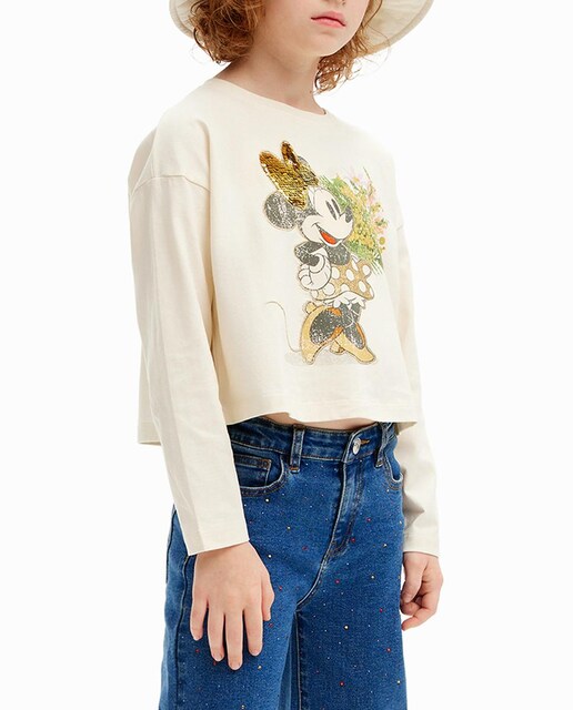 Imagen 0 de Camiseta de manga larga de niña con Minnie Mouse