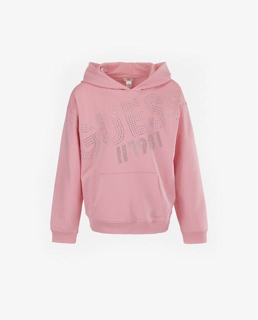 Imagen 0 de Sudadera de niña en rosa con capucha y logo