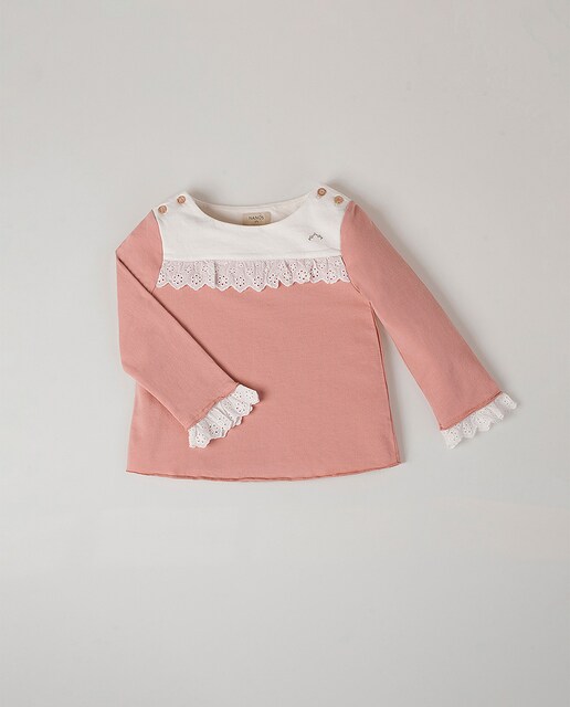 Imagen 0 de Sudadera combinada mariposa de niña