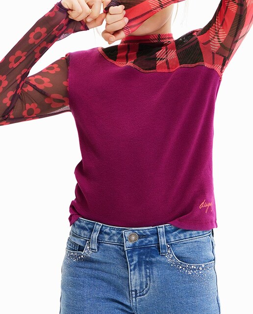 Imagen 0 de Camiseta patch canalé tul de niña