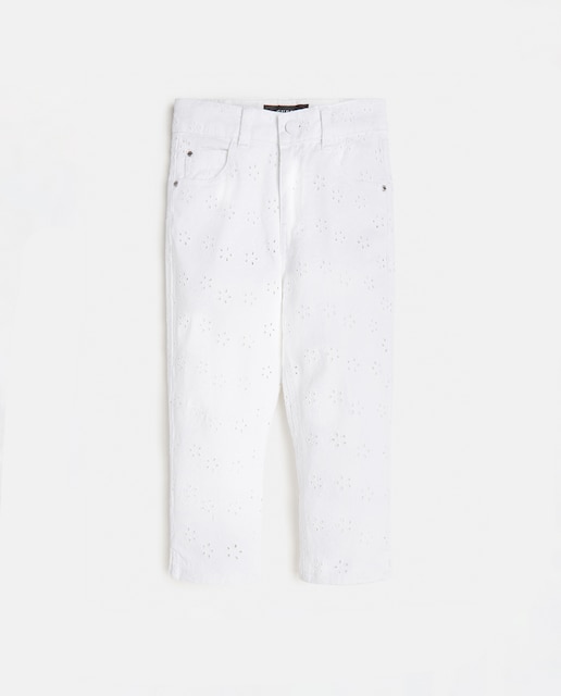 Imagen 0 de Pantalón de niña capri blanco