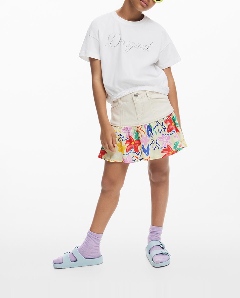 Imagen 0 de Falda denim volante de niña